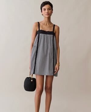 New Kourt Florence black & white dress size XS 100% cotton $147